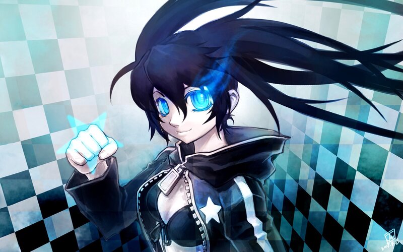 anime character with glowing eyes