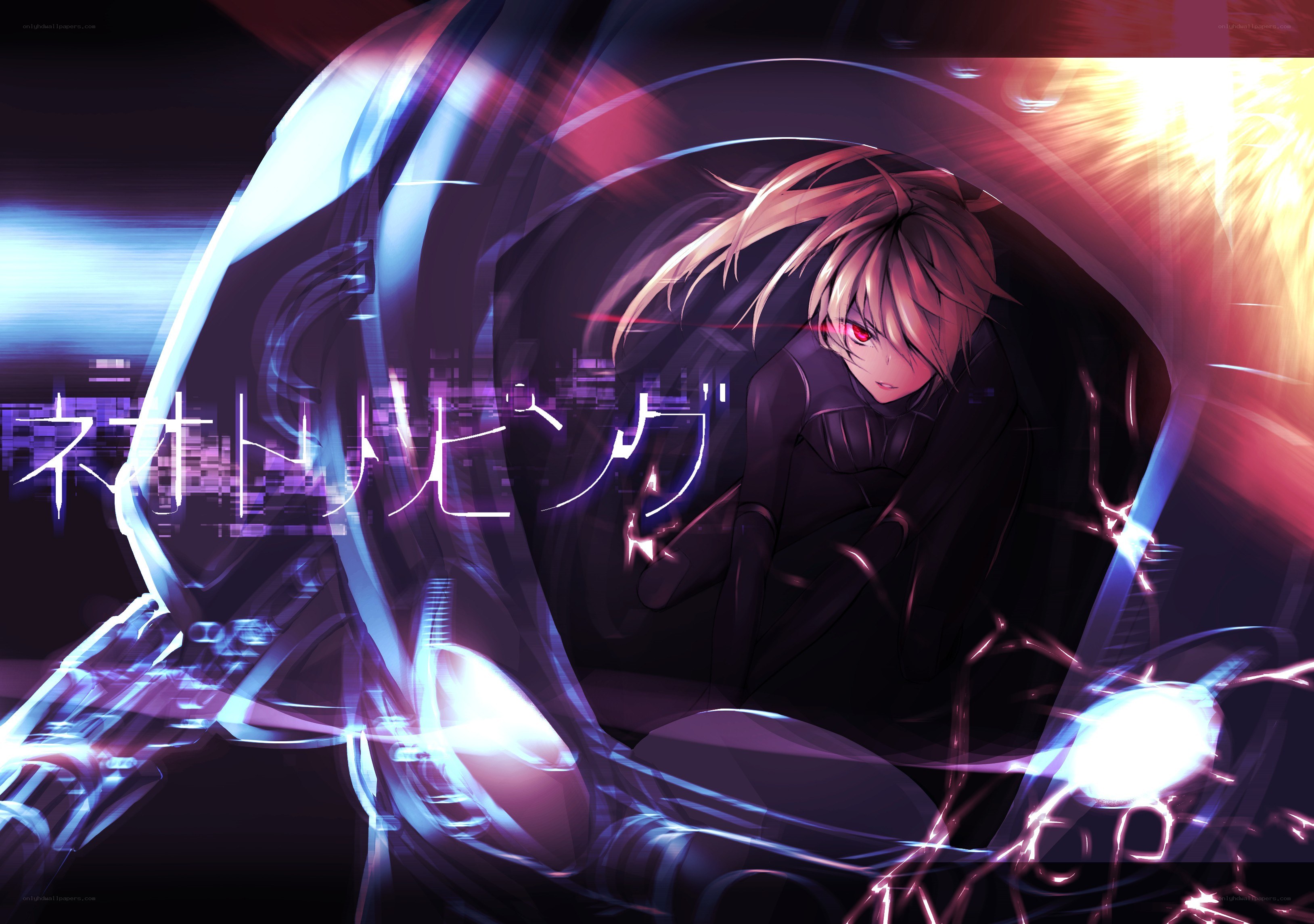 Anime character with glowing eyes