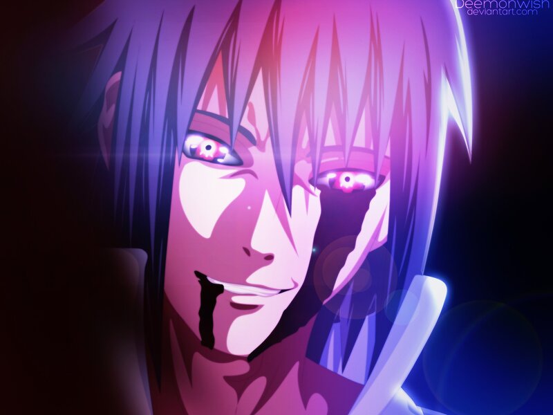 anime character with glowing eyes