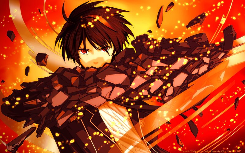 anime character with glowing eyes