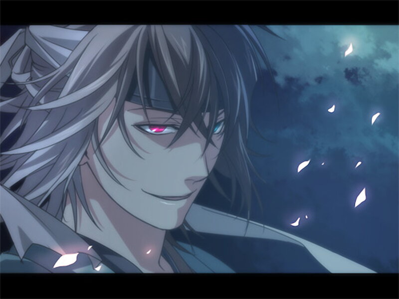 anime character with glowing eyes