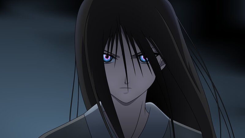 anime character with glowing eyes