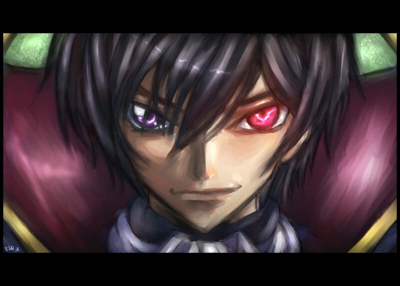 anime character with glowing eyes
