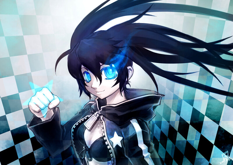 anime character with glowing eyes
