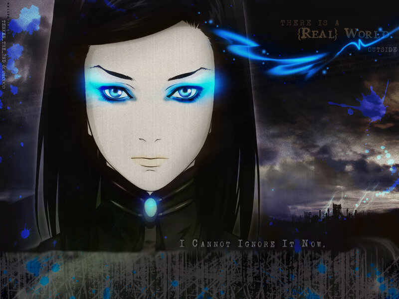 anime character with glowing eyes