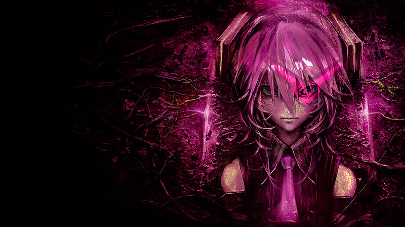 anime character with glowing eyes