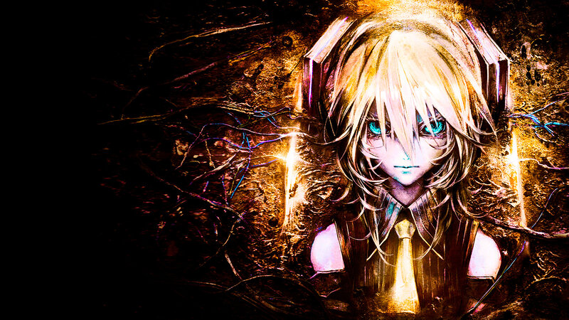anime character with glowing eyes