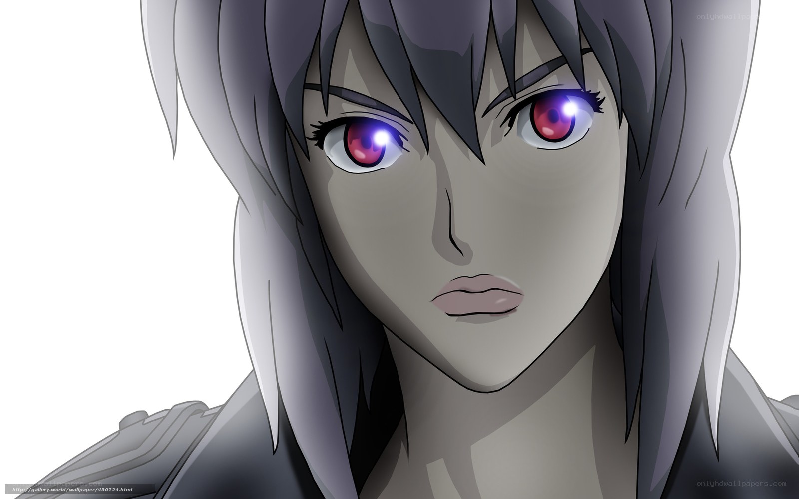 anime character with glowing eyes