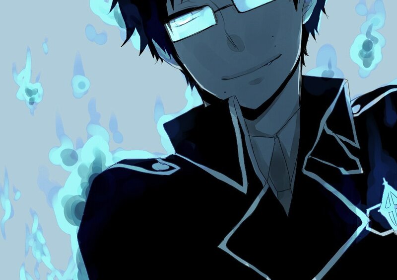 anime character with glowing eyes