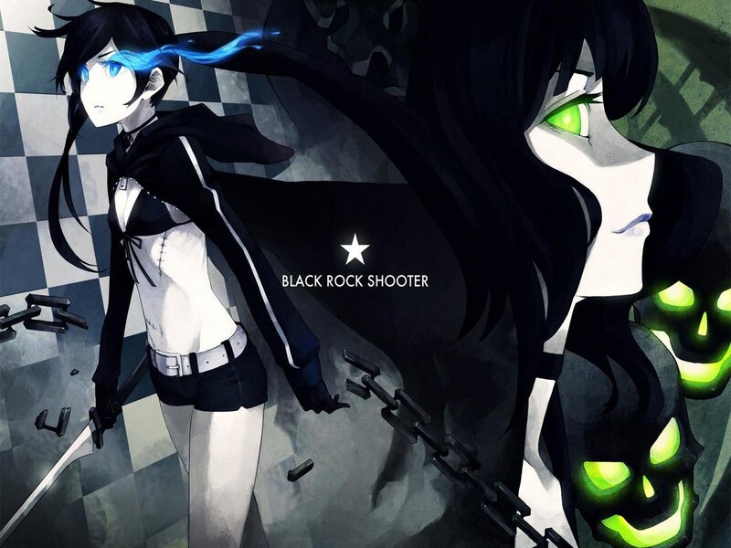 Anime Character with Glowing Eyes — Black, Dark