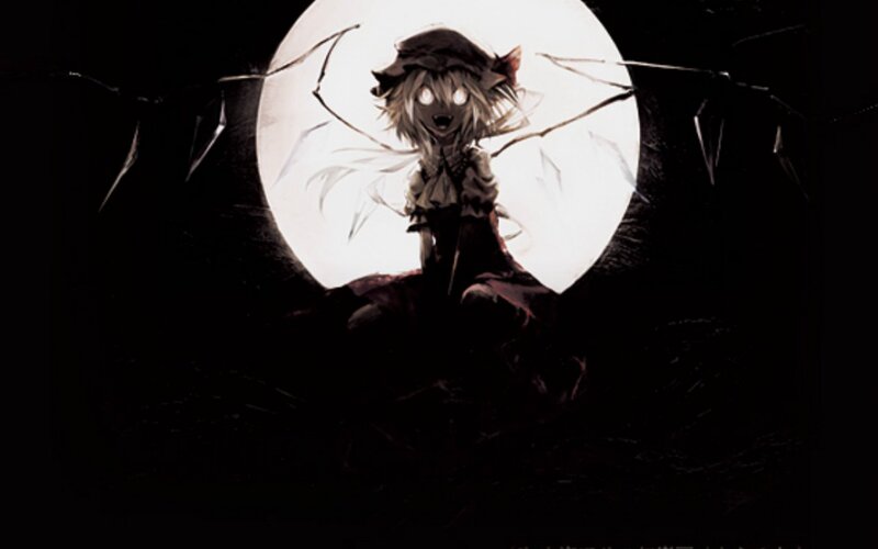 Anime Character with Glowing Eyes — Black, Dramatic, Eerie