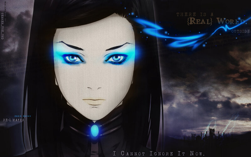 Anime Character with Glowing Eyes — Blue, Dramatic, Intense