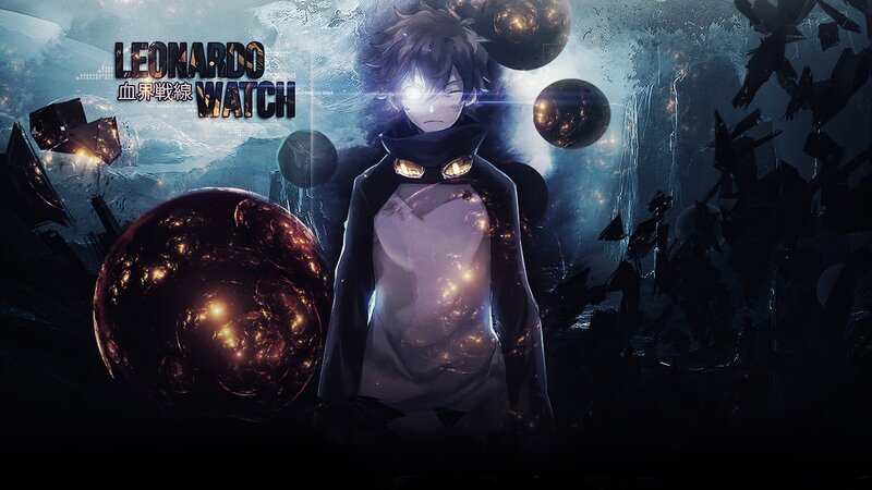 Anime Character with Glowing Eyes — Blue, Dramatic, Night