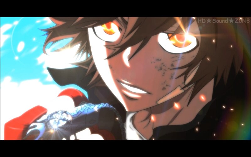 Anime Character with Glowing Eyes — Brown, Dramatic, Afternoon