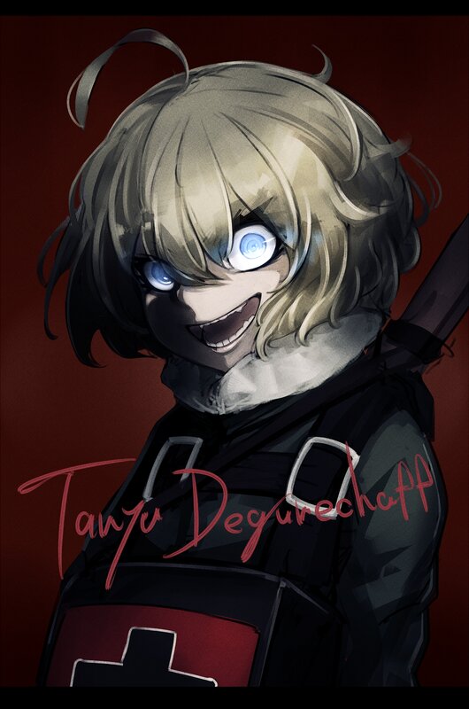 Anime Character with Glowing Eyes — Red, Dramatic, Digital Art