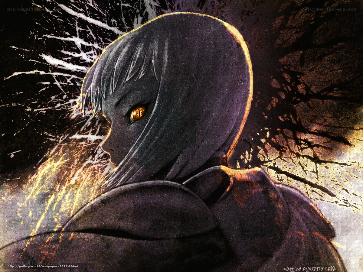 anime character with glowing eyes