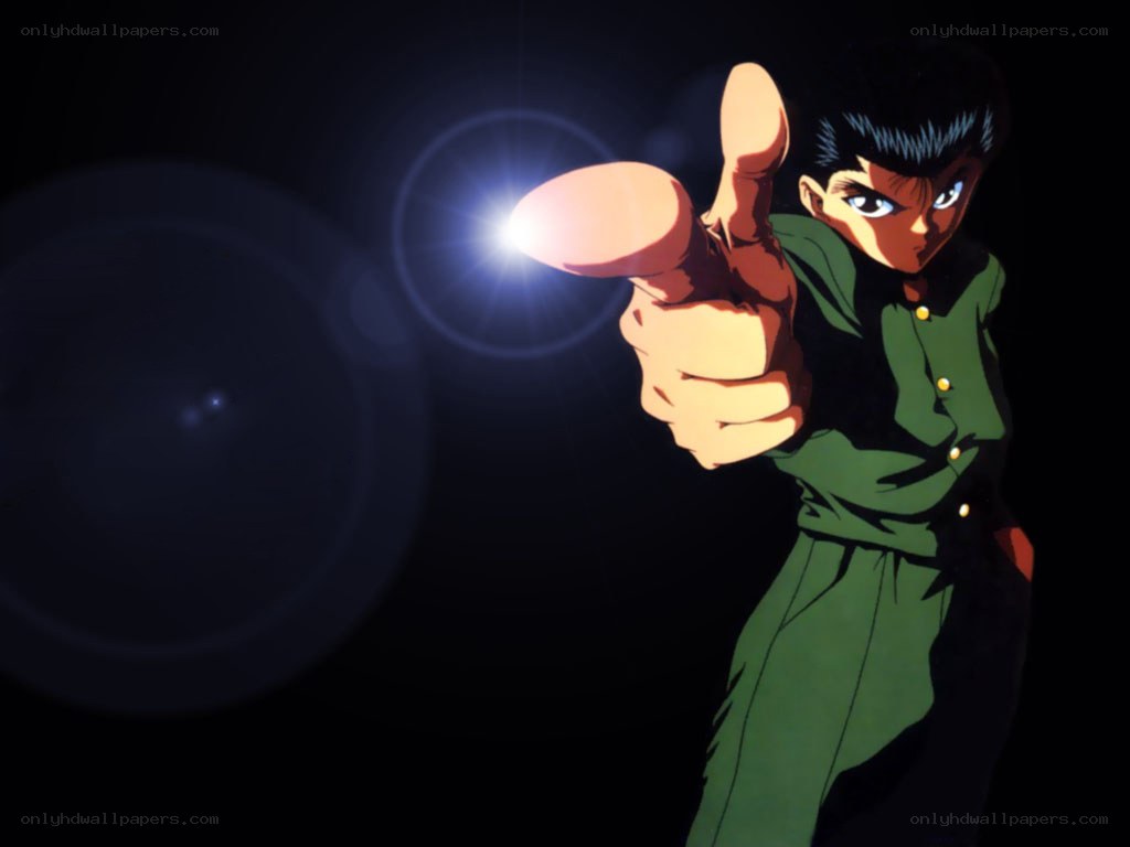 anime character with glowing finger