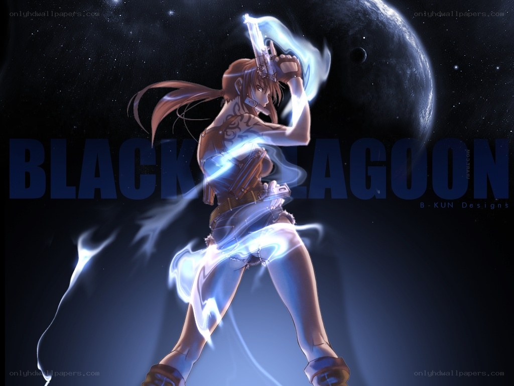 Anime character with glowing gun