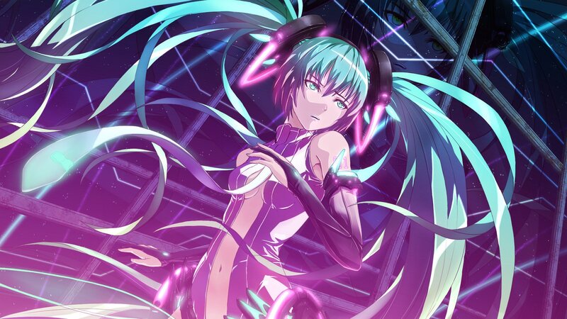 anime character with glowing hair