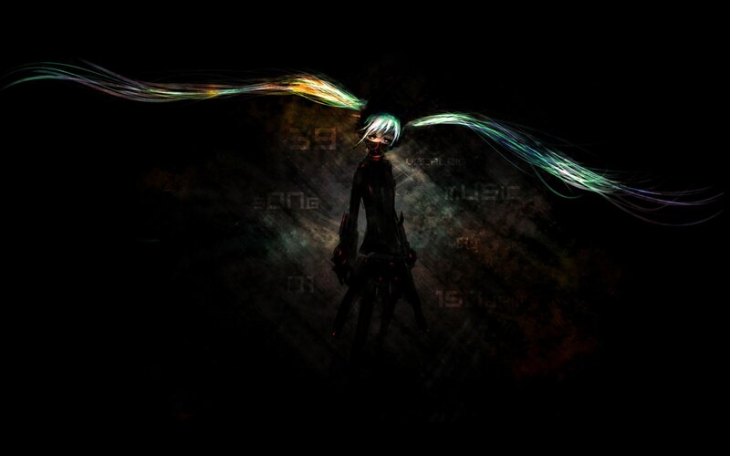 anime character with glowing hair
