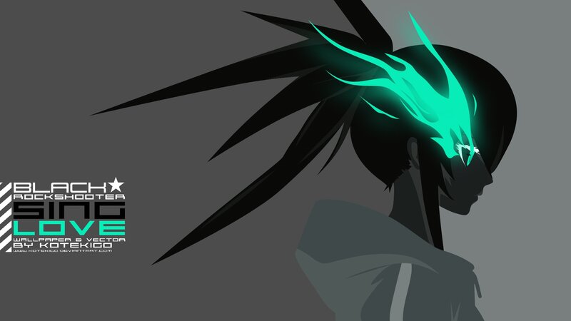Anime Character with Glowing Hair — Black, Dramatic, Digital Art
