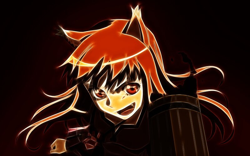 anime character with glowing hair