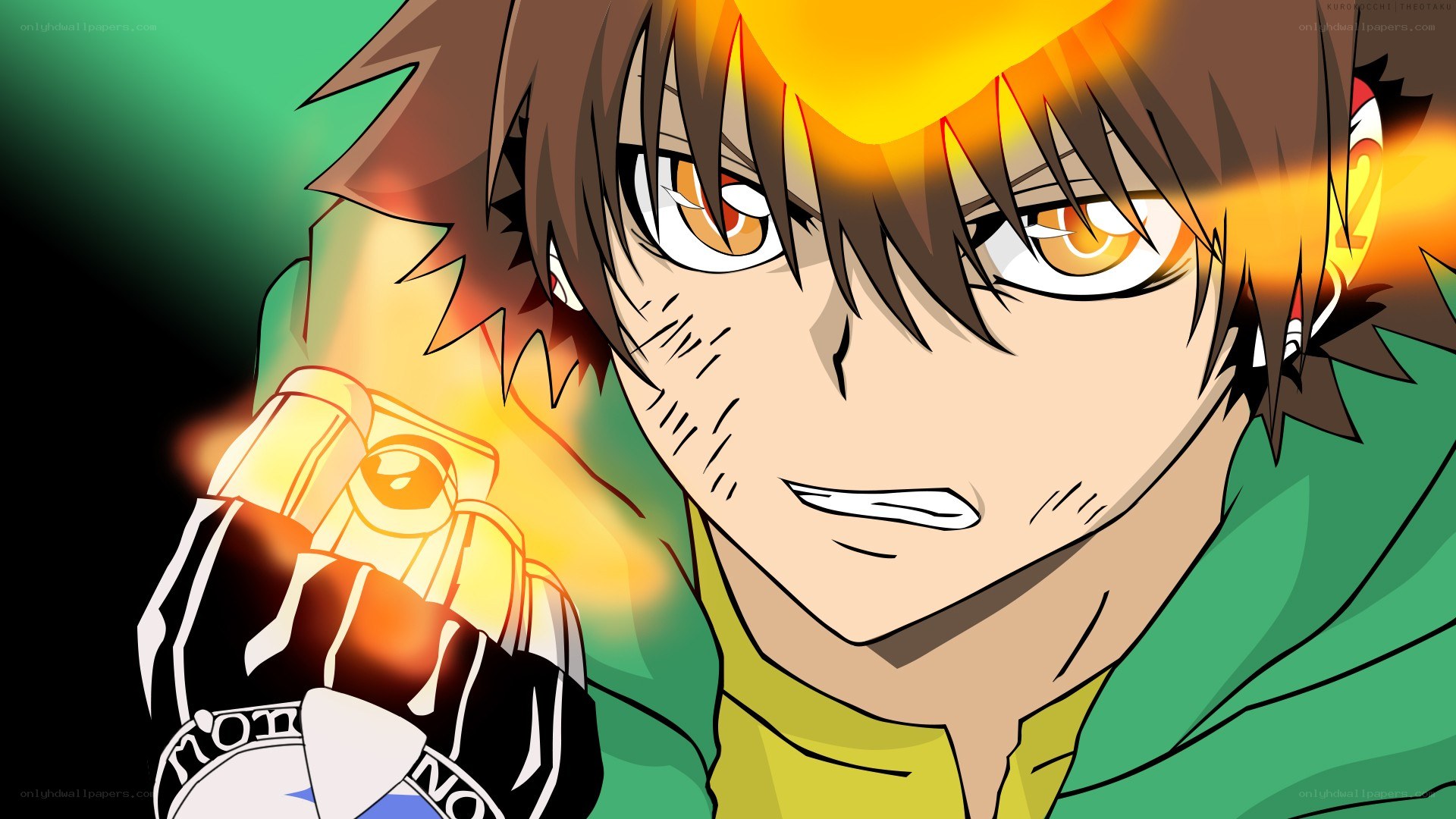anime character with glowing hand