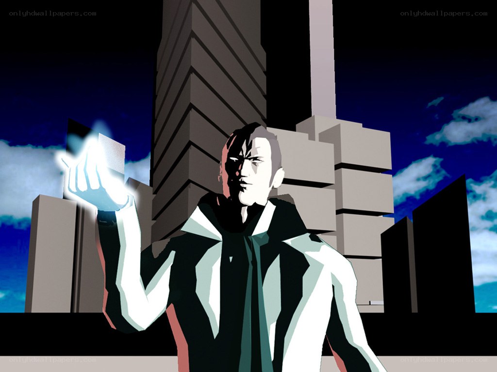 Anime character with glowing hand