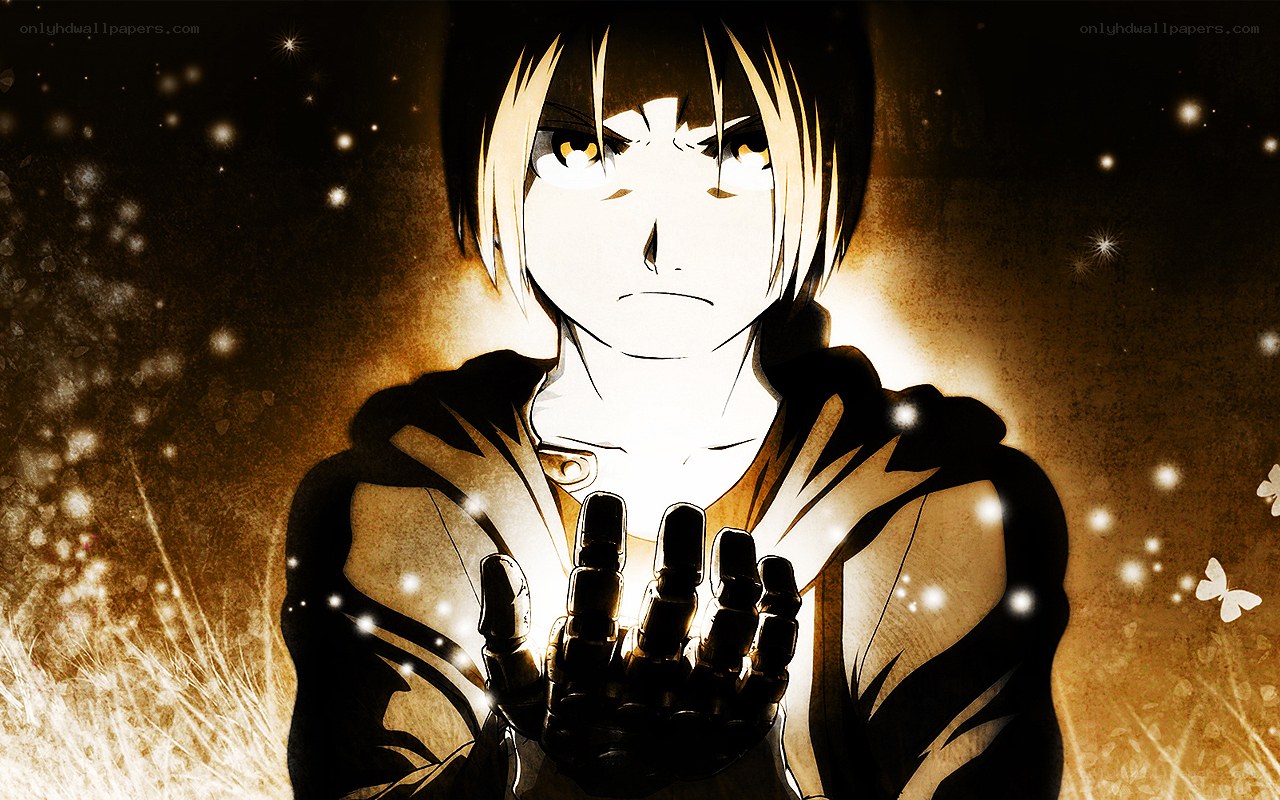 anime character with glowing hand
