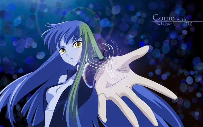 Anime Character with Glowing Hand — Blue, Dramatic, Night, Long Hair