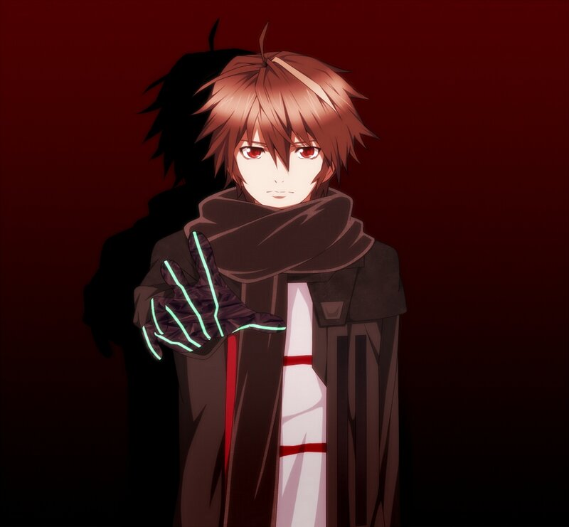 Anime Character with Glowing Hand — Red