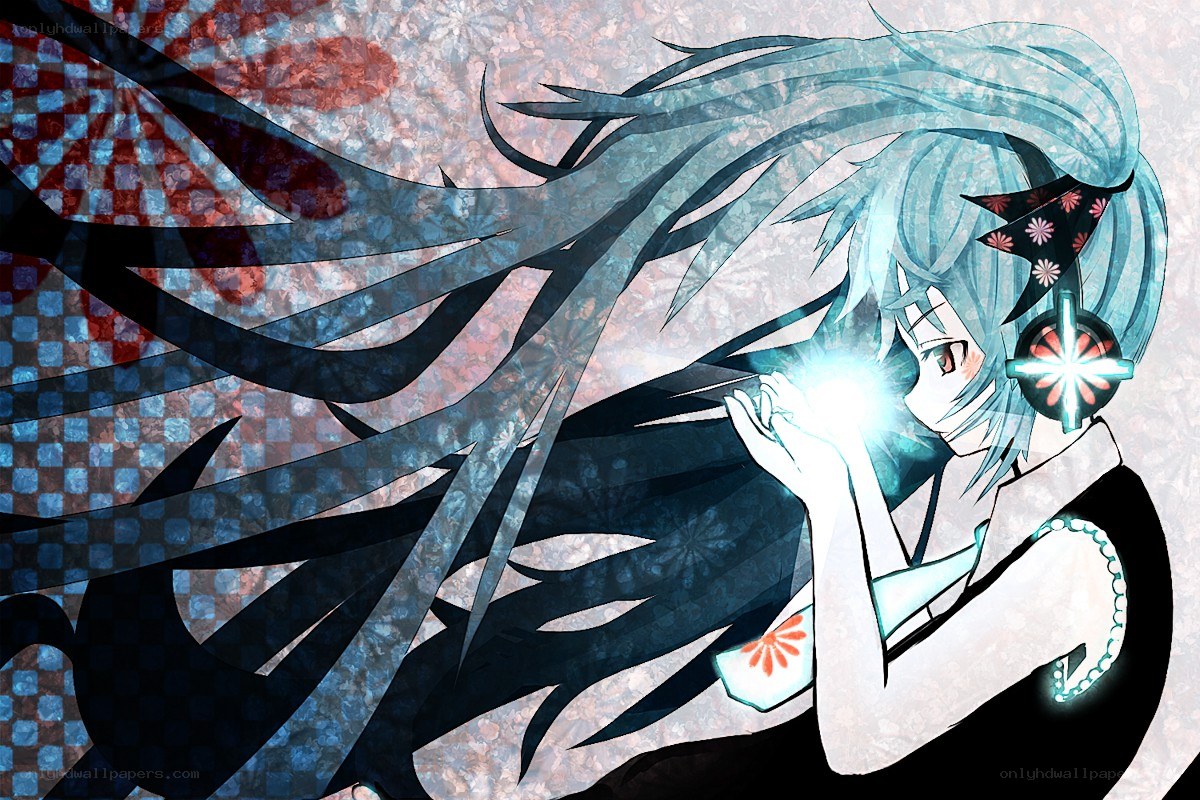 anime character with glowing hands