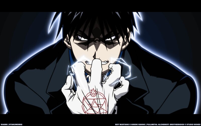 Anime Character with Glowing Hands — Black, Dramatic, Night