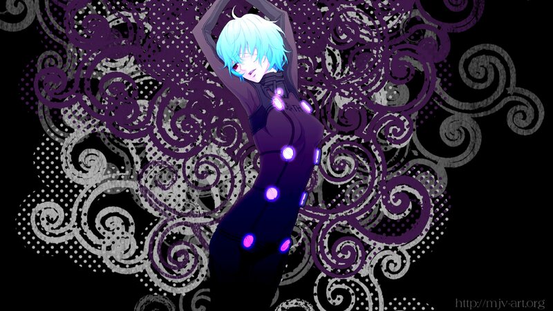 anime character with glowing lights