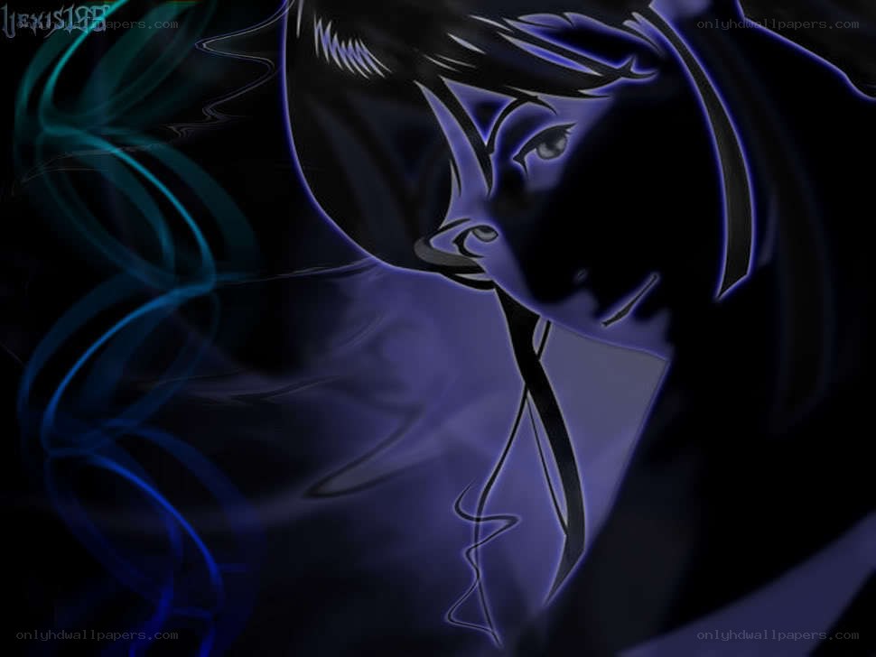 anime character with glowing lines