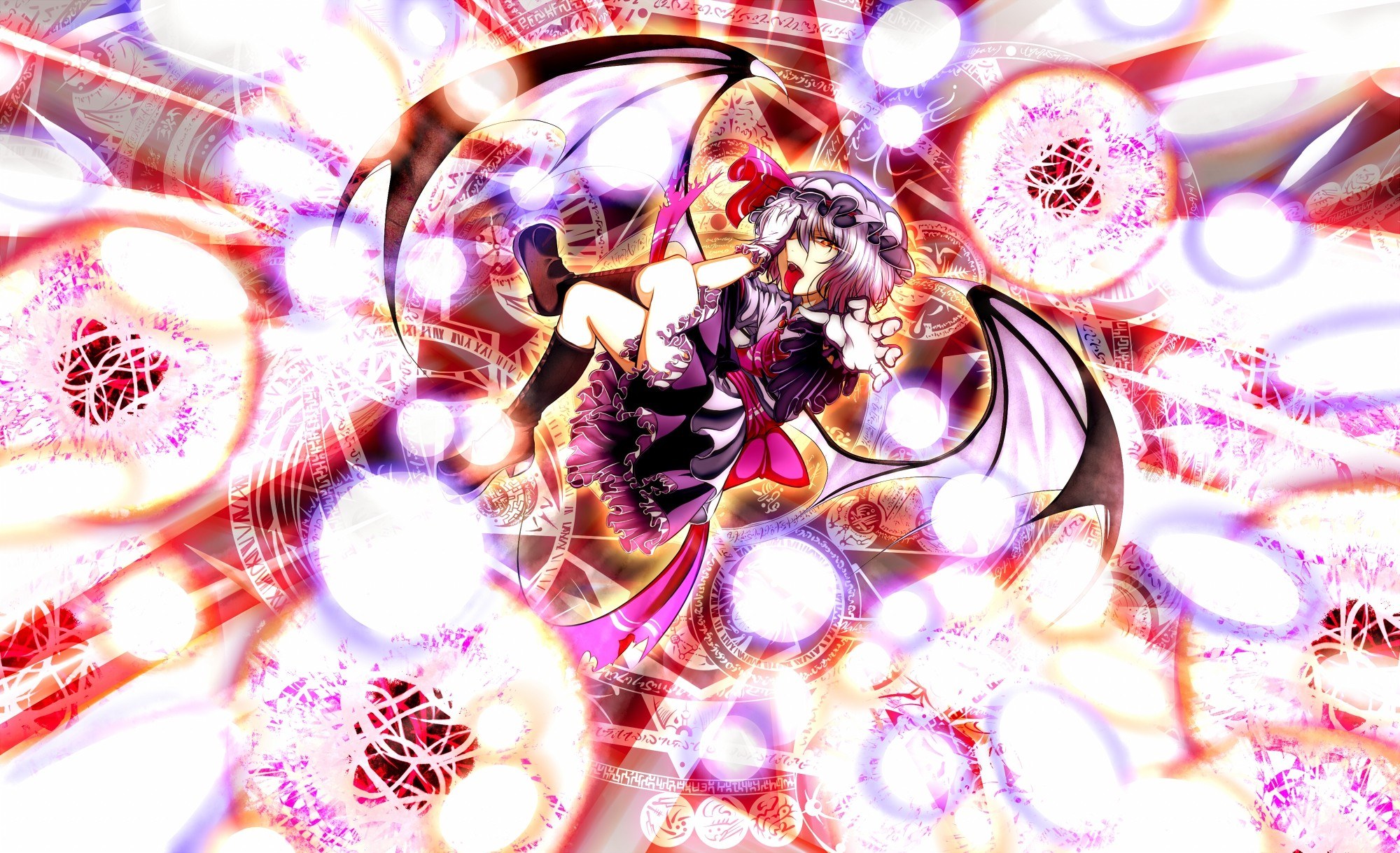 anime character with glowing magic