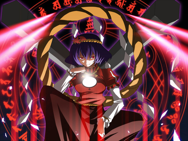 anime character with glowing magic circle