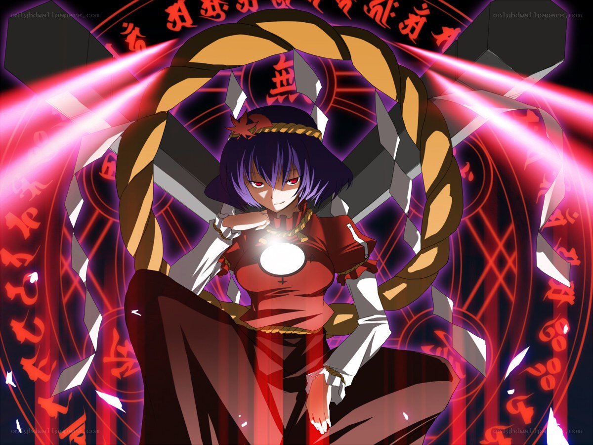 anime character with glowing magic circle