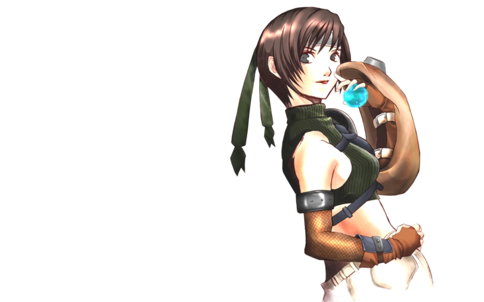 anime character with glowing orb
