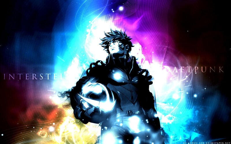 Anime Character with Glowing Orb — Blue
