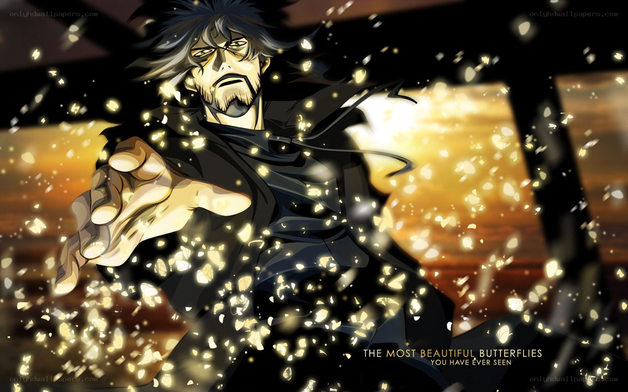 Anime character with glowing particles