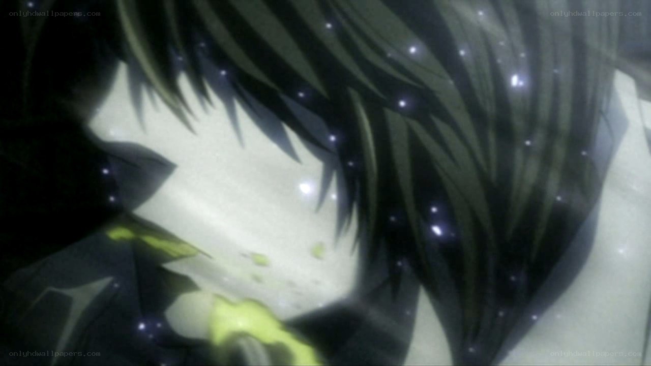 anime character with glowing particles