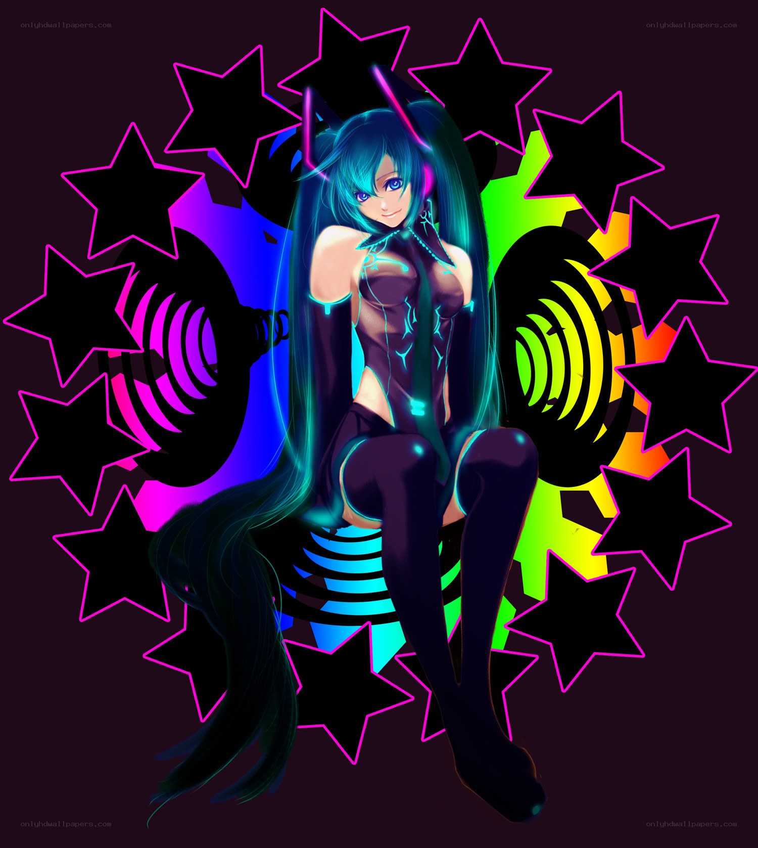 anime character with glowing stars