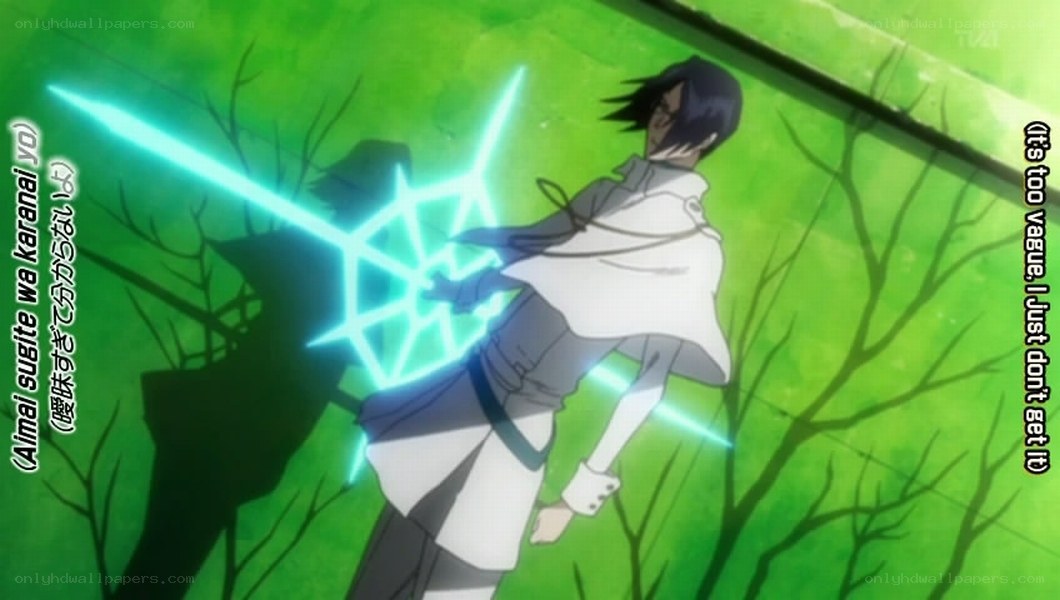 anime character with glowing sword