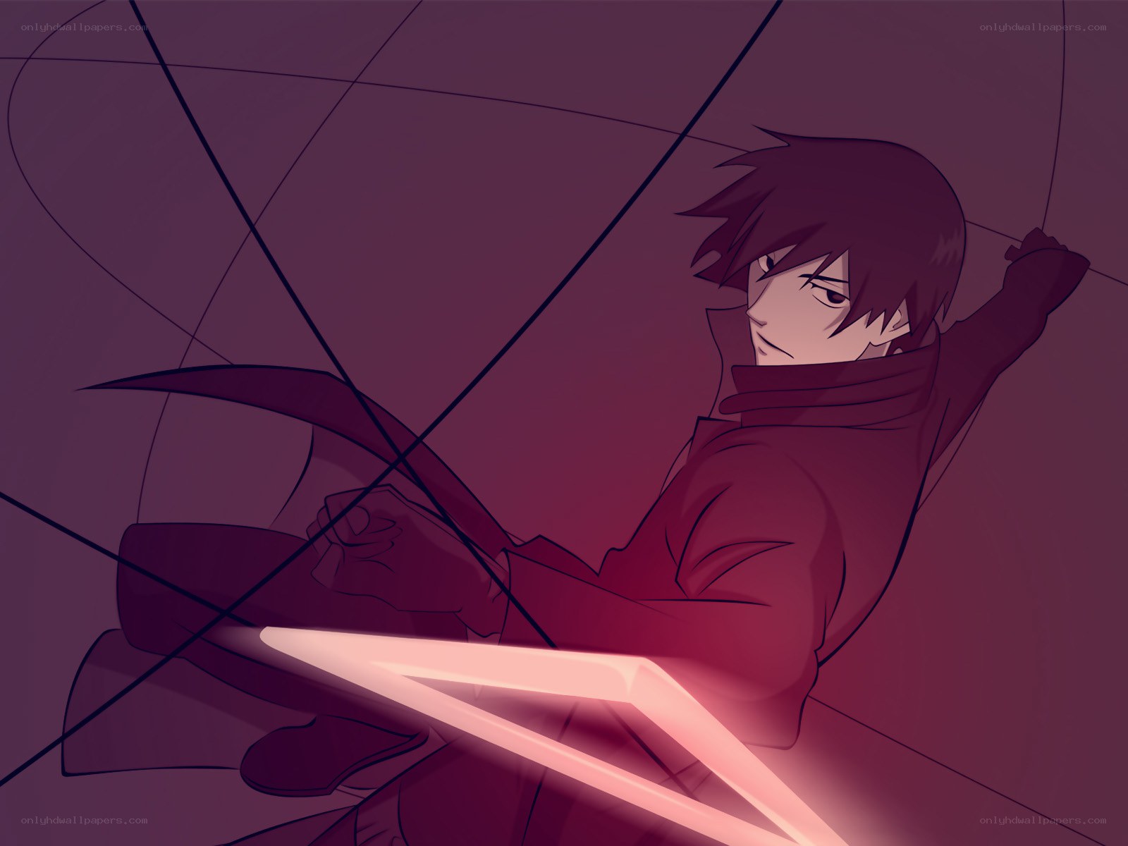 anime character with glowing sword