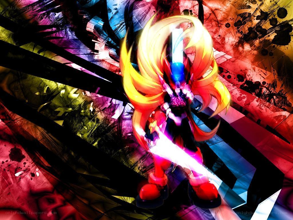 Anime character with glowing sword