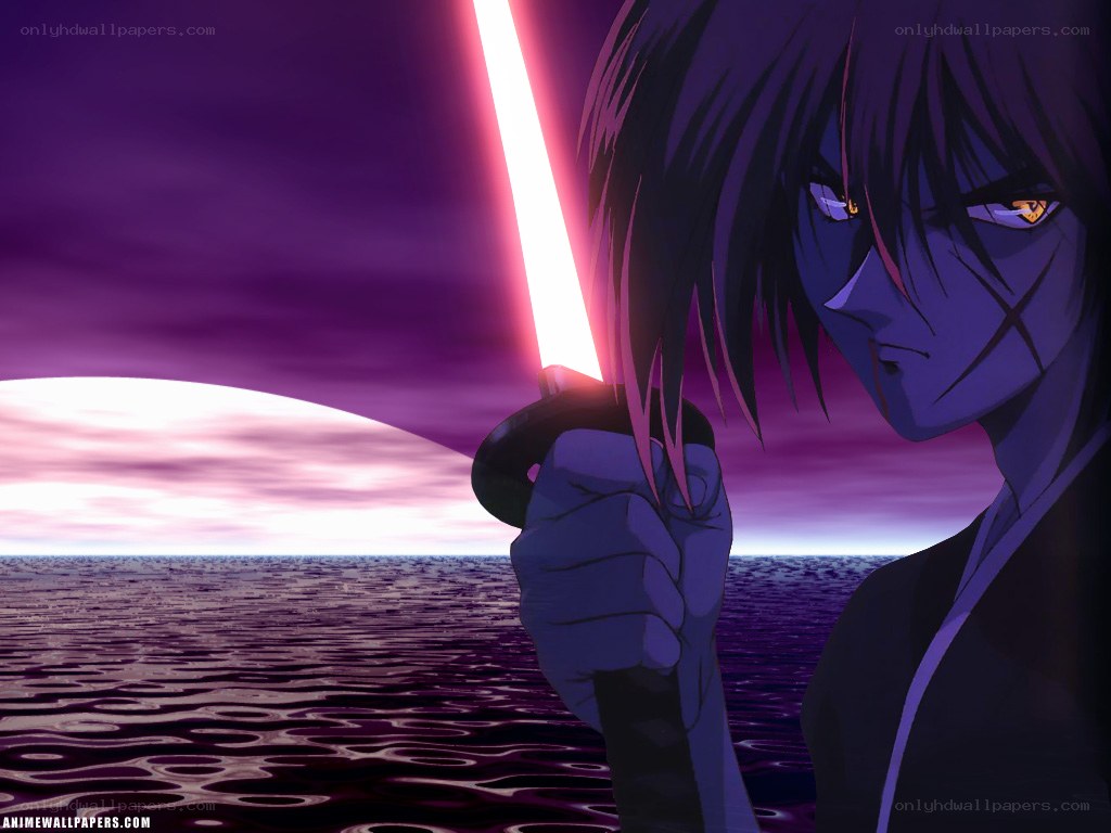 anime character with glowing sword