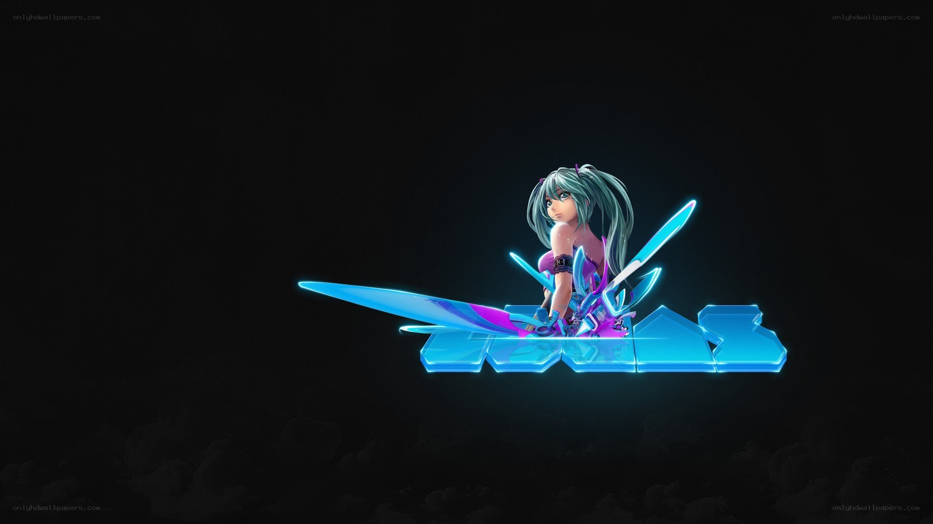 anime character with glowing sword