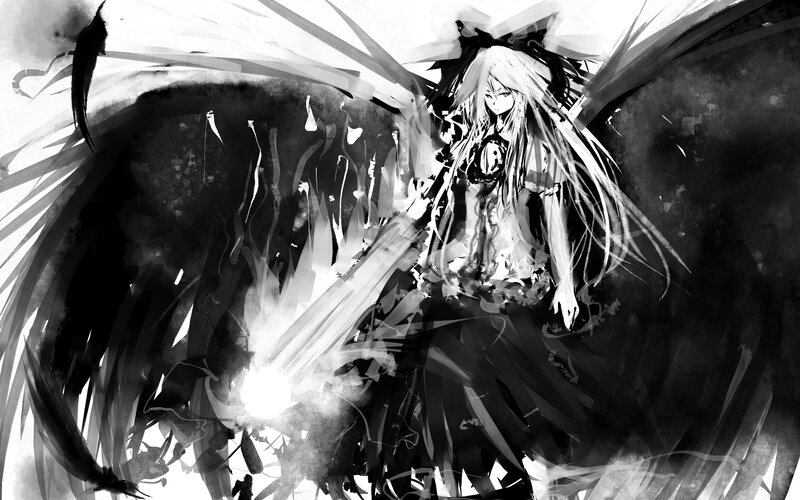 anime character with glowing sword