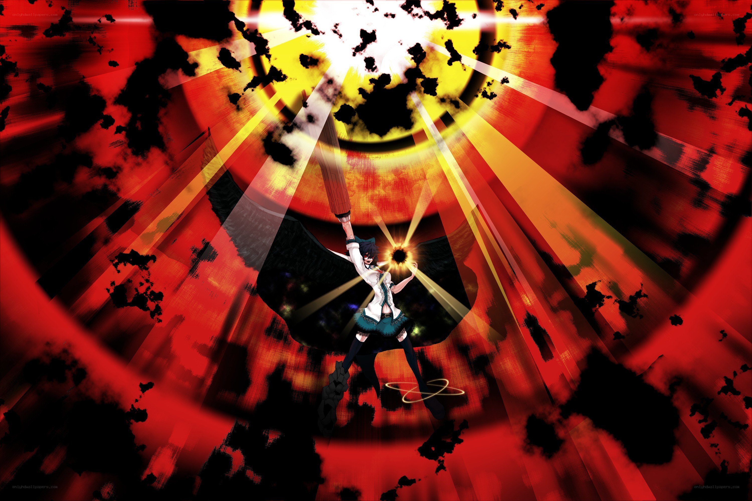 Anime character with glowing sword